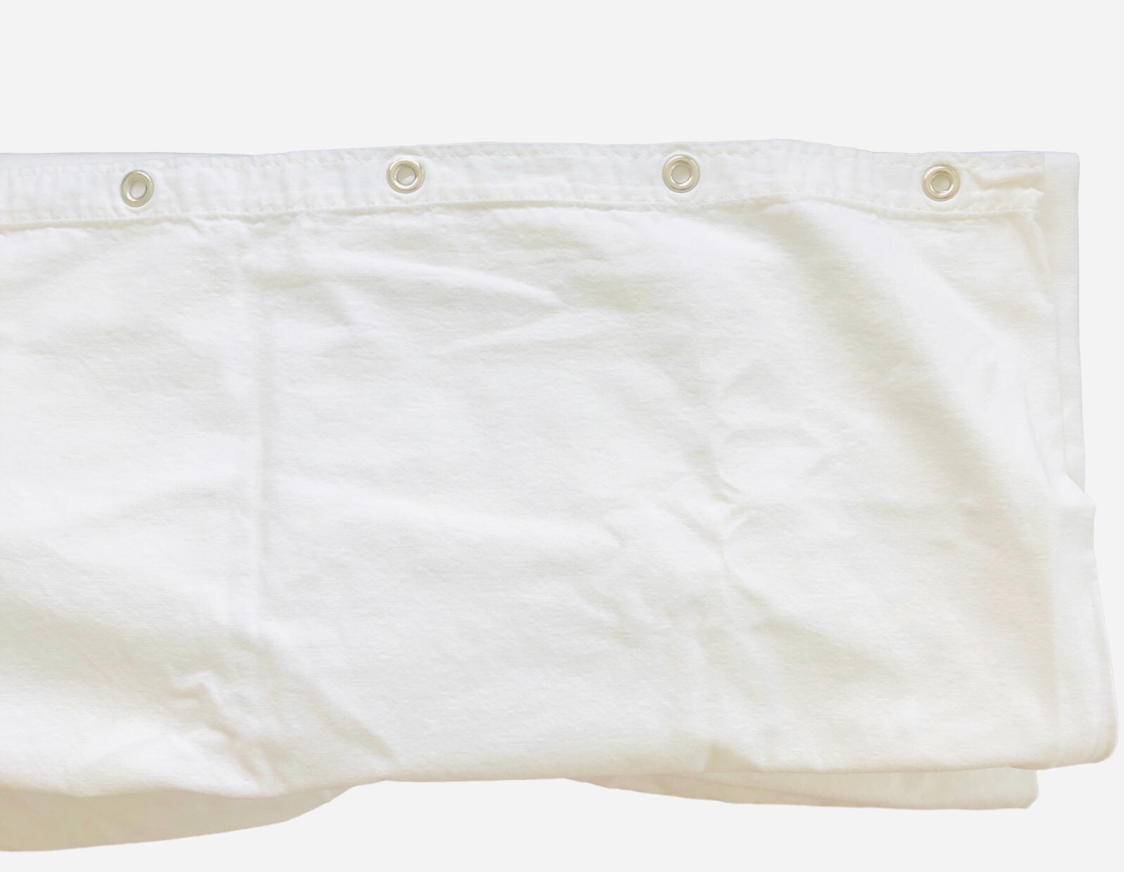 Vintage LL Bean White Cotton Shower Curtain Farm House Cottage Core