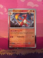 Pokemon Card Charmeleon Paldean Fates Cosmo Holo 008/091 NM
