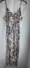 KAREN KANE SLIP DRESS nwt's Size M Retail $198 Fully Lined Black and White Nice!