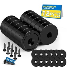 Strong Magnets Heavy Duty Screw On Neodymium 20LBS Magnet 12 Pack