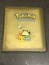 Vintage 1999 Pokemon TCG 3-Ring Card Binder “Gotta Catch Em All” Yellow RARE!