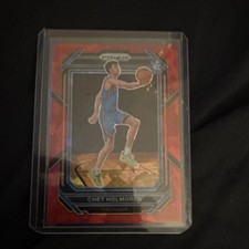 Panini 2022-23 Prizm Chet Holmgren #266 Red Cracked Ice Rookie Thunder NBA