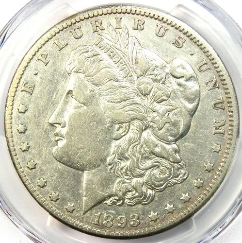 1893-CC Morgan Silver Dollar $1 Carson City Coin - Certified PCGS XF Detail (EF)