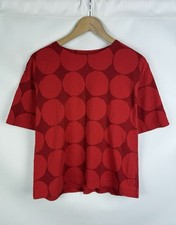 Marimekko Uniqlo Ladies Geometric Pattern Short Sleeve Oversized T Shirt Tunic 