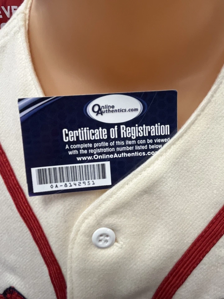 Camiseta deportiva firmada Stan Musial 1944 Coopers Town Collection Mitchell & Ness réplica Foto 3 de 4