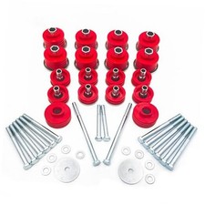 Body Cab Mounts, KF04058BK Body Mount Bushing Kit, Cab 1999-2007 F250 F350 red