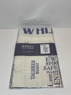 Whisky Map Tea Towel / Bar Towel by Adrian McMurchie ~ Scottish Whisky Fan Gift