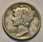 #1 Fine++ 1923 P Nicer Low Mintage Mercury Dime