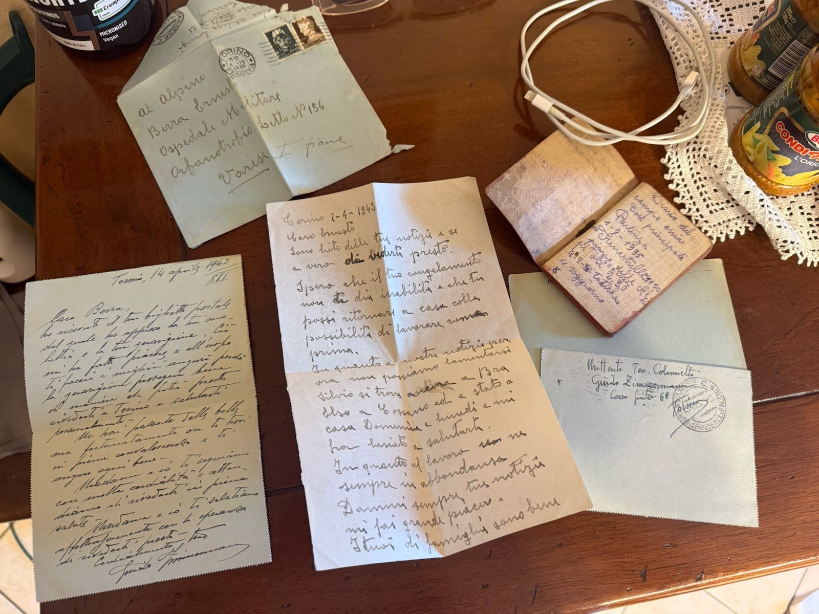 Diario lettere manoscritte reduce russia cadore regio esercito arditi WWII ww2