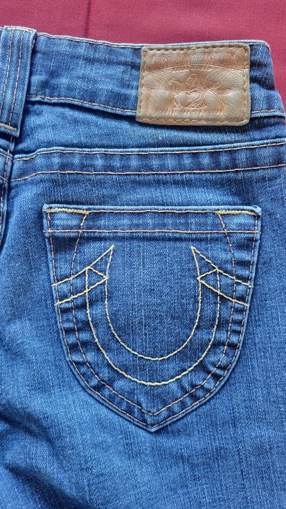 True Religion Womens Skinny Blue Jeans Cut 601598 Style WC92076E4 Size 26 thumbnail 6