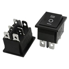 2x On/Off/On 6-Pin DPDT Rocker Switch 3-Position Rating 15A 250V/20A 125V AC DC
