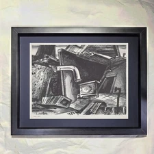 Eugene Morley "Hurricane No. 2" CUSTOM FRAMED Art