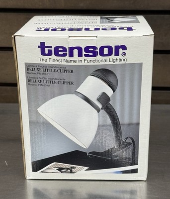 Vintage Tensor Deluxe Little Clipper Clamp On Lamp - PM480 - White - New