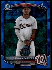 2025 Bowman Chrome Sapphire Brayan Cortesia #BCP-211 1st Washington Nationals