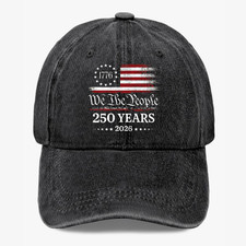 1776 250 Years Patriotic Hat We The People USA Flag Freedom Baseball Cap Unisex
