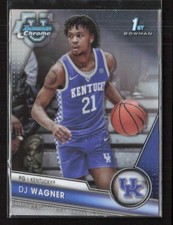 2023-24 Bowman University Chrome #43 DJ Wagner Kentucky Wildcats (JT)