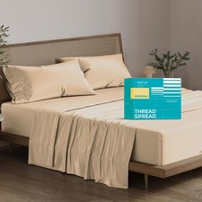 THREAD SPREAD 100% Egyptian Cotton Queen Size Sheet Set 4 PC 800 Series