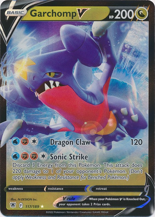Garchomp V 117/189 Ultra Rare Astral Radiance Pokemon TCG
