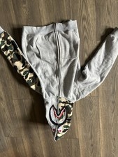 Bape 1st Camo Shark WGM Full Zip  Hoodie Size Medium 