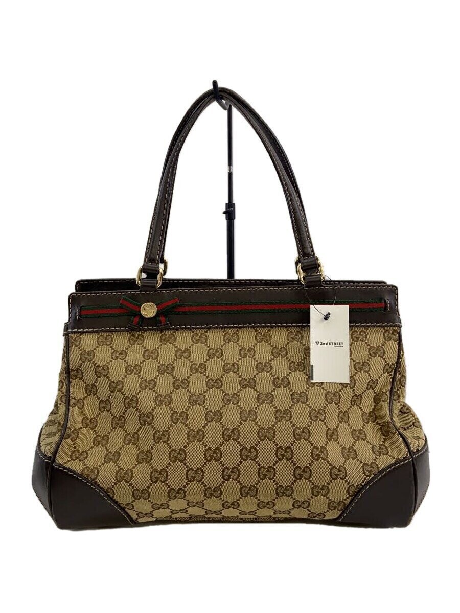GUCCI Mayfair Princess GG Canvas Tote Bag in Brown