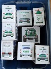 Hess Toy Truck Lot Gas  Oil Theme White/Green w/ Boxes 2003 2004 2006-2008