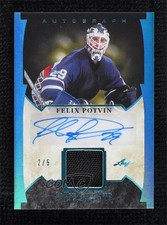 2022-23 Leaf ITG Used Game Platinum Blue Spectrum 2/5 Felix Potvin Auto 8q5