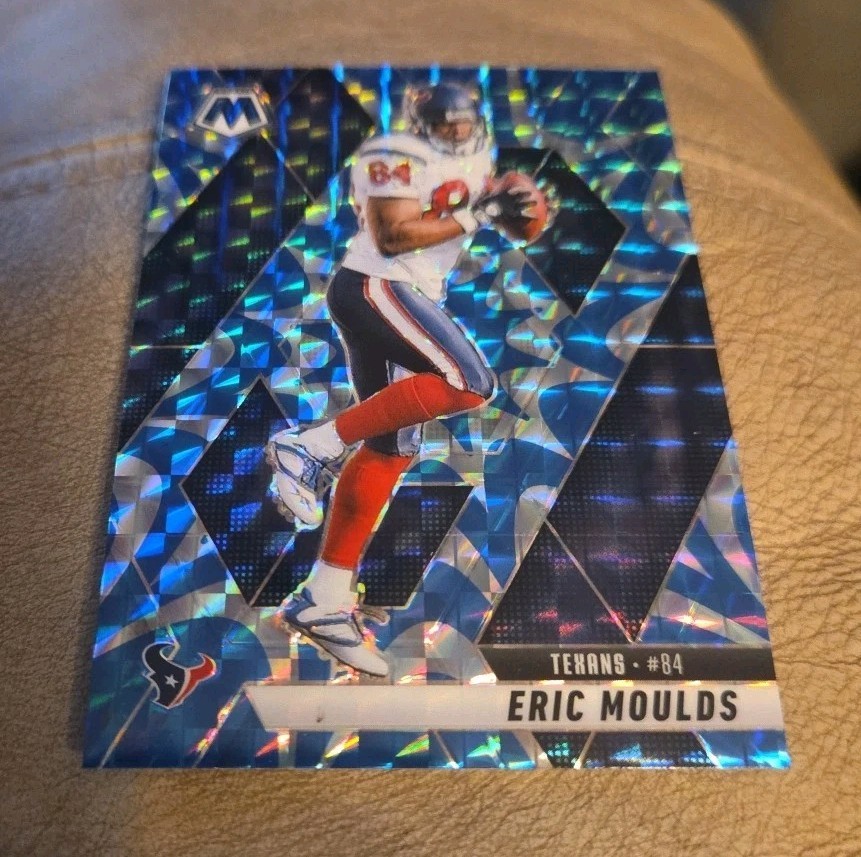 2025 Panini Mosaic - Eric Moulds #40 Reactive Blue Prizm Houston Texans Bills NM