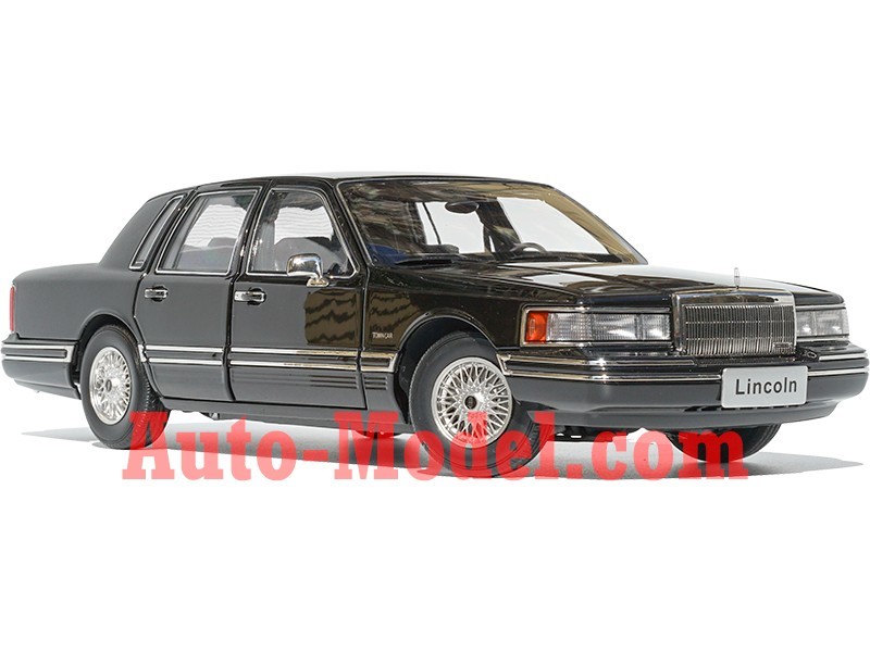 1:18 Xiaoguang Model 1990 Lincoln Town Car Black Metallic Leather