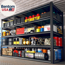 60" W Garage Shelving 3000LBS Storage Shelves Heavy Duty 5 Tier Shelving Unit Ad