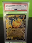 2024 POKEMON HOLIDAY CALENDAR #063 PIKACHU EX PSA 8