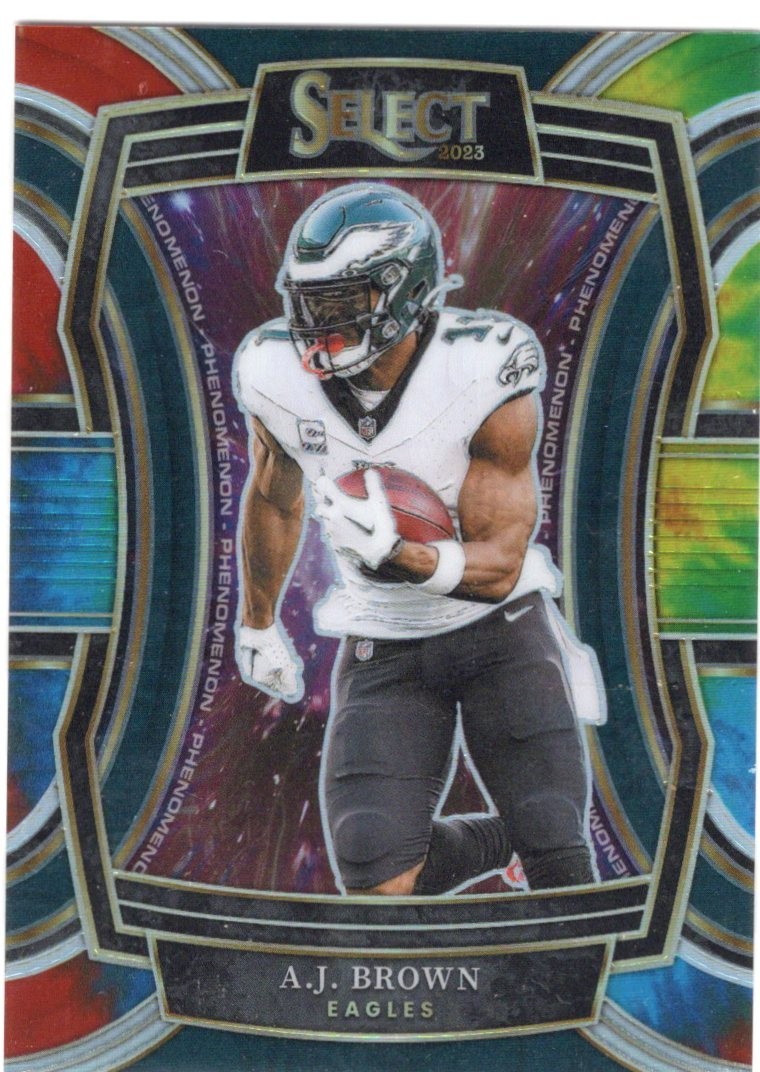 2023 Panini Select - Phenomenon A.J. Brown #PH-ABR Tie-Dye Prizm /25