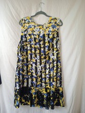 Peter Pilotto x Target Shift Dress Size XL Blue Yellow Floral Sleeveless