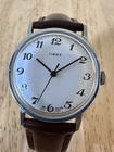 VTG. 1970s Timex Mercury England Dial Manual Men's Watch. New leather band.