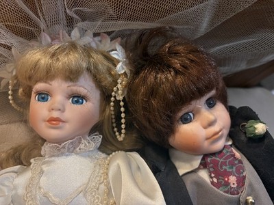 Vintage Haunted!? Porzellan Puppe Sammlung Gefäß Geist Leonardo Braut Bräutigam