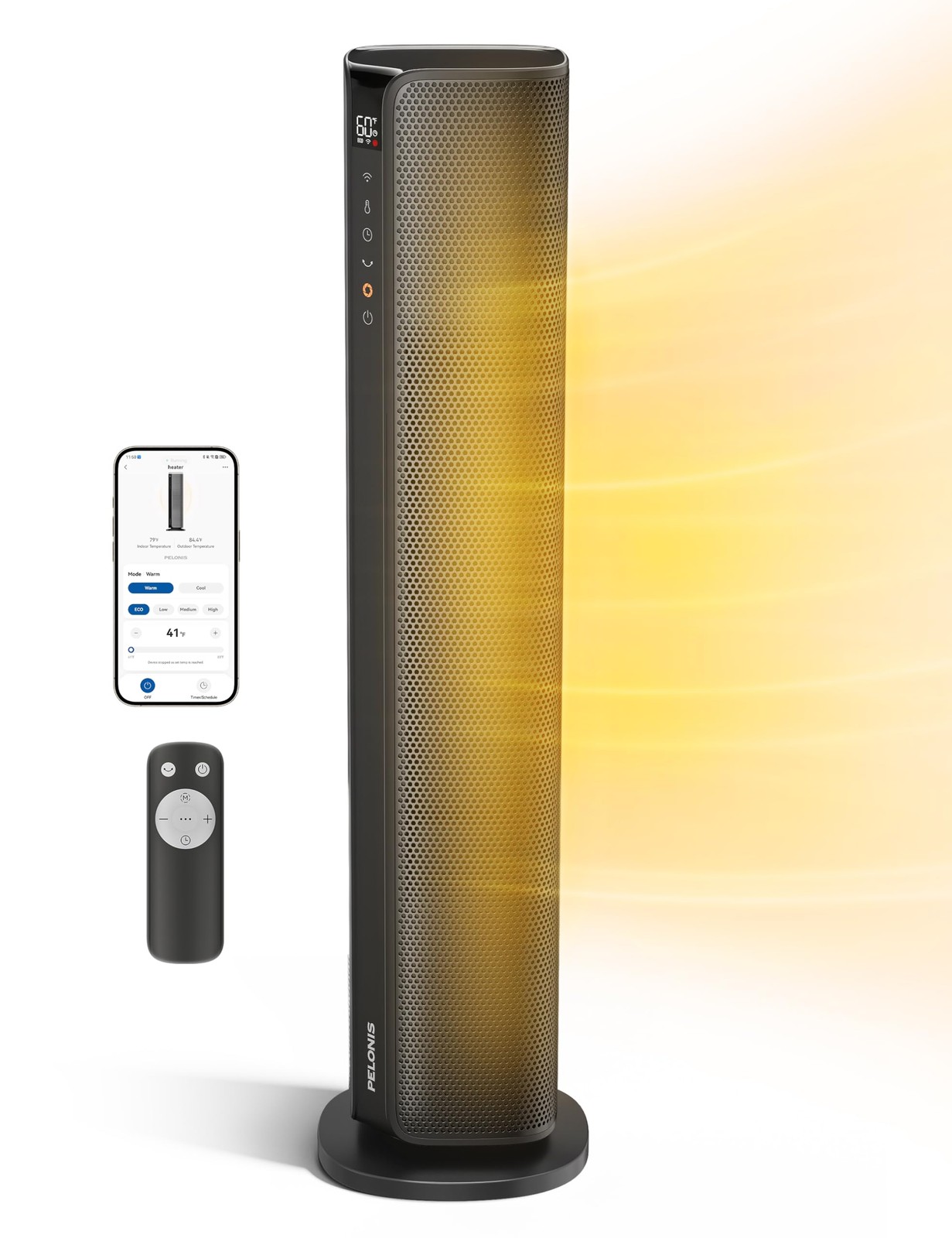 Large Room, 30" Smart Electric Heaters With Thermostat, App 