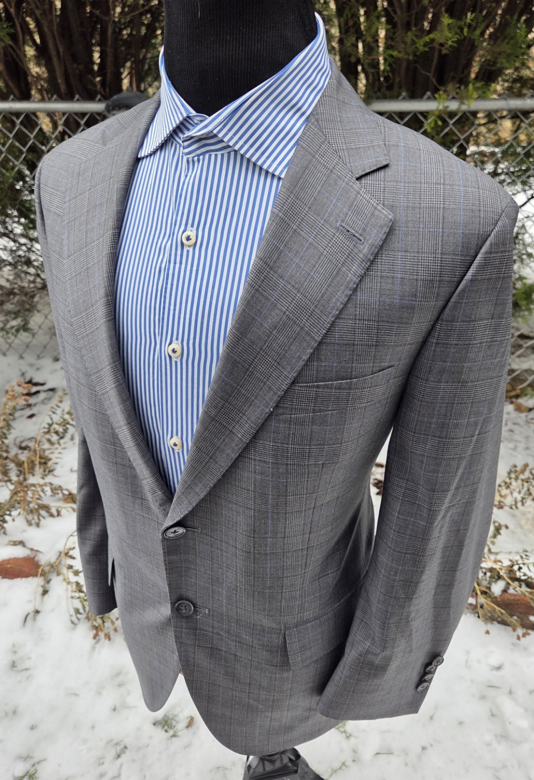 PETER MILLAR 100% Wool Gray Two Button Blazer Spo… - image 4