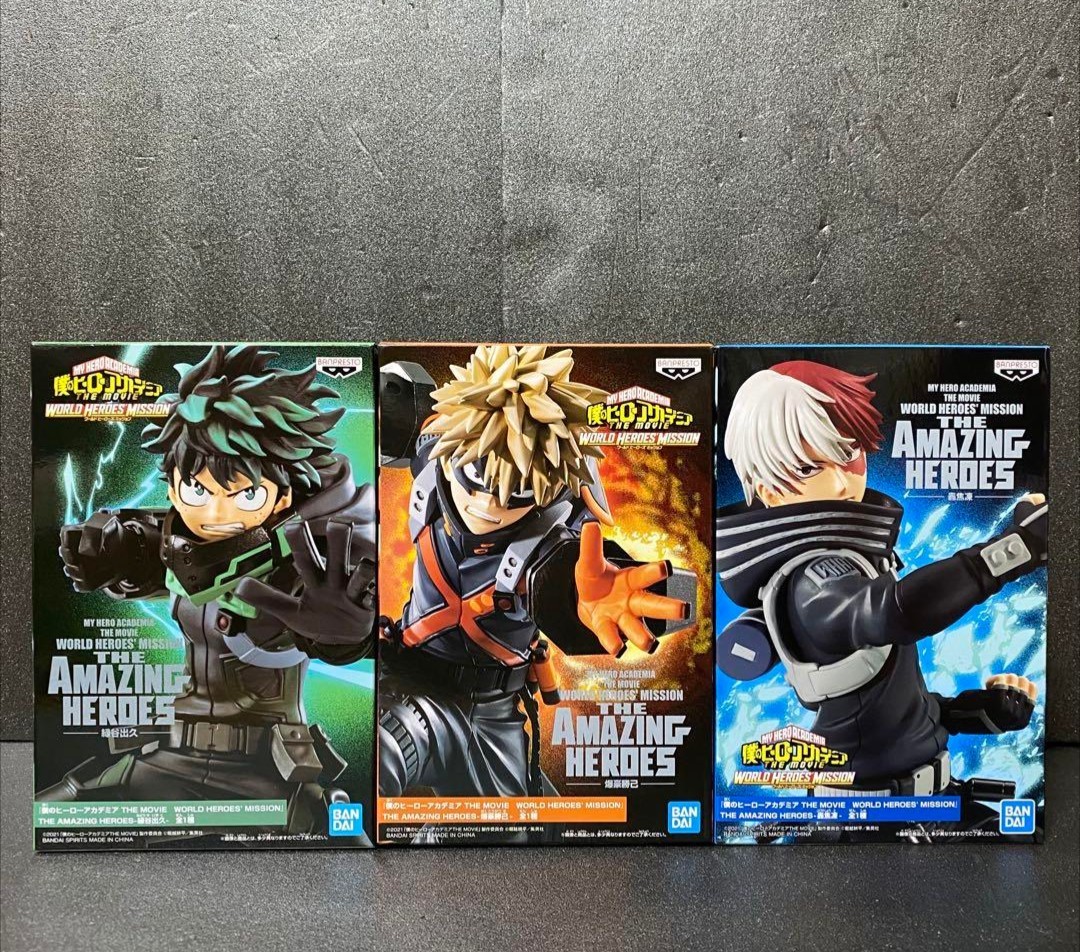 My Hero Academia Amazing Heroes World Heroes Mission Set Of 3