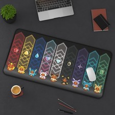 Eeveelutions Inspired MousePad, Pastel Deskmat, XXL Extended, Giant Mouse Pad