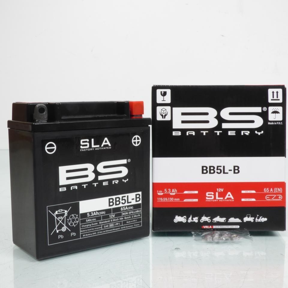 Sla-Bs-Batterie FüR Motorrad Aprilia 125 Rx Enduro 2008 Bis 2013 YB5L-B / 12 V-image