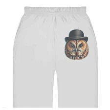 'Tawny Owl Wearing Bowler Hat' Adult Sweatpants / Joggers (JO056036)