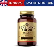 Image of Solgar L-Theanine 150 mg Vegetable Capsules - Pack of 60 - Stress and Anxiety Su