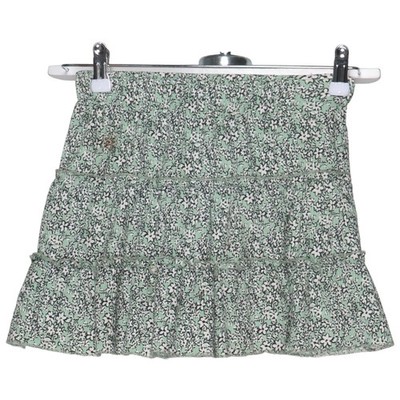 Zara, Rock, Größe: 134, Grün/Weiß/Schwarz, Elasthan/Polyester, Blumen #vAb