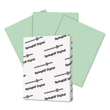 Springhill. Digital Index Color Card Stock, 90 lb, 8 1/2 x 11, Green, 250 Sheets