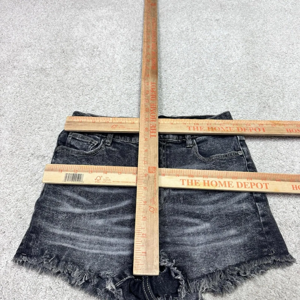 Pantalones Cortos Kendall + Kylie The Drifter Tiro Alto Negros Bolsillos Para Mujer Talla 7” Foto 2 de 4