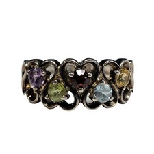Silver  Cubic Zirconia Heart Ring