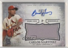 2015 Topps Triple Threads Unity Jumbo Relics /99 Carlos Martinez Auto kx2
