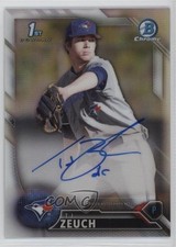 2016 Bowman Draft Chrome Pick Refractor 303/499 TJ Zeuch #CDA-TZ Auto 1ek2