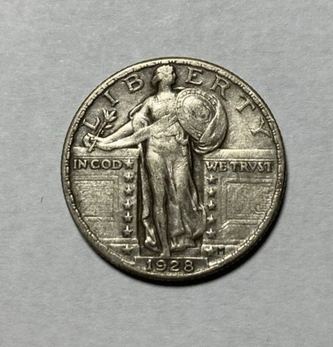 1928 Standing Liberty Quarter Nice Original XF