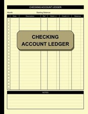 Checking Account Ledger: Simple Accounting Ledger for Bookkeeping Check and Debi