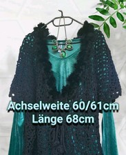 Verspielte Häkel Weste mit FELLBESATZ,Bommeln,Knöpfe,Kordelzug Hippie Boho,L-XXL